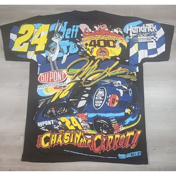 Jeff Gordon Tshirt All Over Print Bugs Bunny Monte Carlo 400 Looney Tunes New LG - Picture 8 of 11